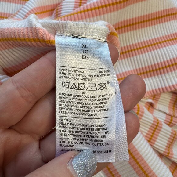 Old Navy Slim Fit Striped Knit Ringer Tee Shirt Size XL - Picture 5 of 8